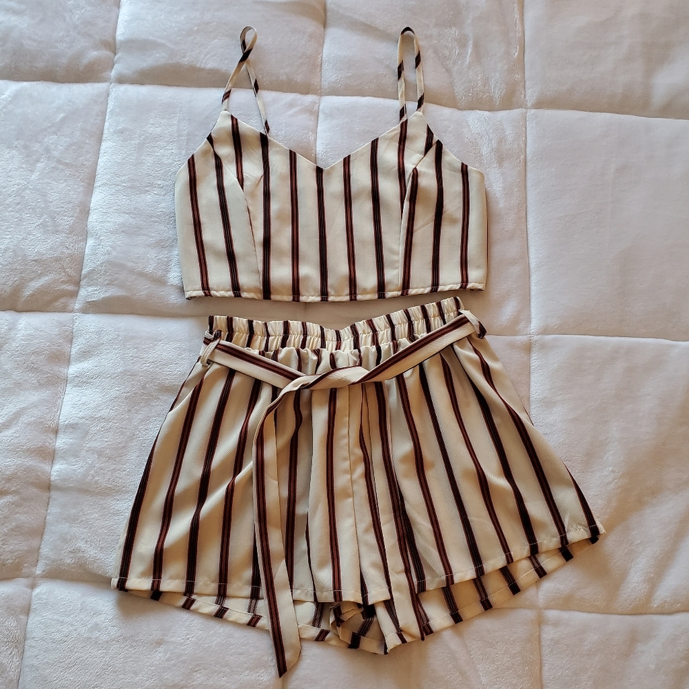 Striped Short Set